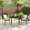 vidaXL Conjunto de Comedor de Jard&iacute;n 3 pcs Negro rat&aacute;n sint&eacute;tico