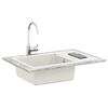 vidaXL Lavabo 780 x 500 mm 80% Cuarzo y 20% Resina