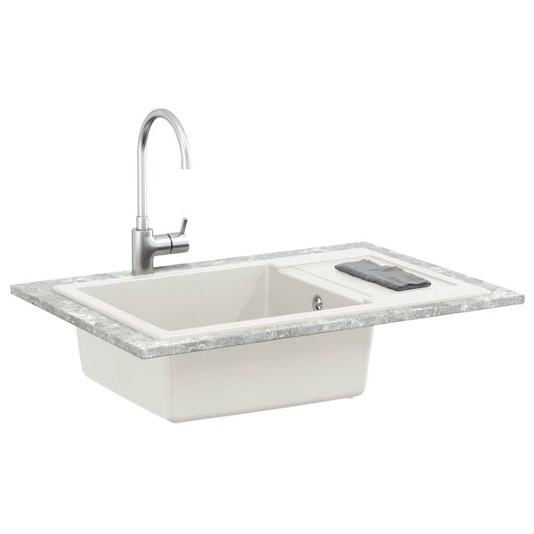 vidaXL Lavabo 780 x 500 mm 80% Cuarzo y 20% Resina