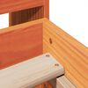 vidaXL Estructura de cama sin colch&oacute;n madera maciza marr&oacute;n 120x190 cm