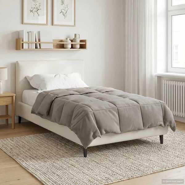 vidaXL Edred&oacute;n de Todo el A&ntilde;o Acolchado Verde 135 x 200 cm Microfibra