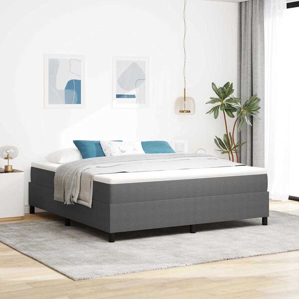 vidaXL Cama tipo Box Spring Gris claro y . 180 x 200 cm Tela de Pana