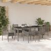 vidaXL Conjunto de Comedor de Jard&iacute;n 7 pcs Gris rat&aacute;n sint&eacute;tico