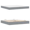 vidaXL Estructura de cama con colch&oacute;n 2 pcs Gris claro tela