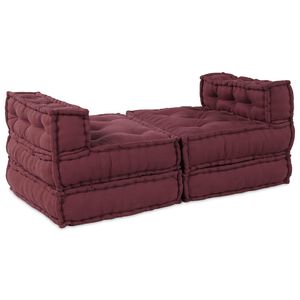 vidaXL Unidad de Sof&aacute; Modular Tela Casta&ntilde;o 210 x 140 x 56 cm