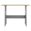 vidaXL Mesa de comedor con banco REINE madera maciza pino marr&oacute;n gris