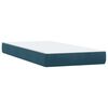 vidaXL Cama box spring con colch&oacute;n terciopelo azul oscuro 90x210 cm