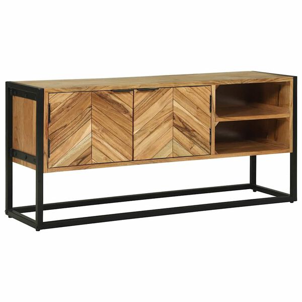 vidaXL Gabinete de TV Marrón 110 x 30 x 50 cm Madera maciza de Acacia