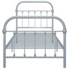 vidaXL Estructura de cama sin colch&oacute;n metal gris 100x200 cm