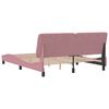 vidaXL Estructura de cama sin colch&oacute;n terciopelo rosa 160x200 cm