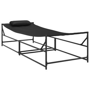vidaXL Sof&aacute; de sol de jard&iacute;n 2 uds. Negro