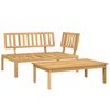 vidaXL Set de sof&aacute;s de palets de jard&iacute;n y cojines 2 pzas madera acacia