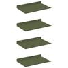 vidaXL Estante flotante 4 uds. Verde Oliva 30 x 18 x 2,5 cm Acero