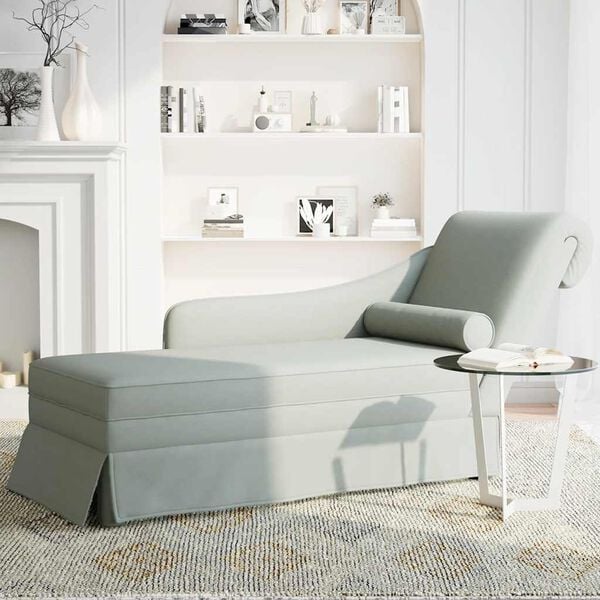 vidaXL Chaise longue respaldo apoyabrazos derecho terciopelo
