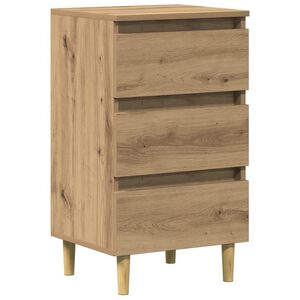 vidaXL Mesita de noche madera de ingenier&iacute;a roble artisan 40x35x69 cm