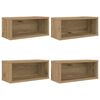 vidaXL Soporte para CDs 4 uds. Roble artisan 40 x 17 x 17 cm