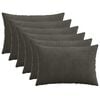 vidaXL Funda de almohada 6 uds. HEERLEN Gris antracita 50 x 75 cm pana