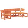 vidaXL Juego de muebles jard&iacute;n 5 pzas madera maciza pino marr&oacute;n cera