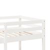 vidaXL Cama alta sin colchón madera maciza de pino blanco 75x190 cm