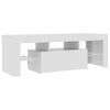 vidaXL Mueble de TV con luces LED blanco brillante 120x35x40 cm