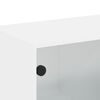 vidaXL Mueble de pared con puertas de vidrio blanco 68,5x37x35 cm