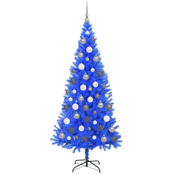 vidaXL &Aacute;rbol de Navidad con 300 LED con soporte Azul 180 cm PVC