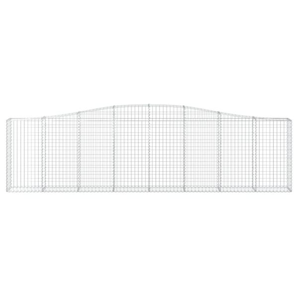 vidaXL Cestas de gaviones 3 uds forma de arco hierro 400x30x100/120 cm