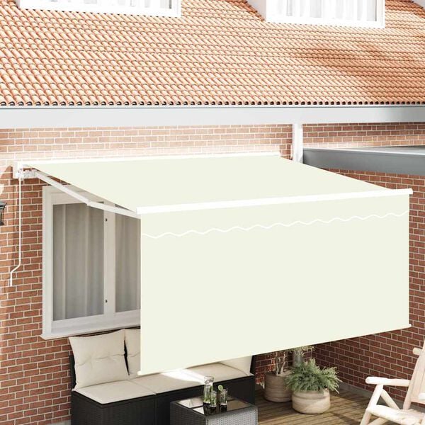 vidaXL Toldo Retr&aacute;ctil Manual Crema 300 x 200 cm tela