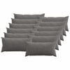 vidaXL Funda de almohada 12 uds. HEERLEN Gris oscuro 40 x 80 cm pana