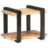 vidaXL Mesita de noche de madera de mango rugosa 50x40x40 cm