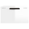 vidaXL Mesita de noche de pared blanco brillante 34x30x20 cm