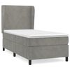 vidaXL Cama box spring con colch&oacute;n terciopelo gris claro 90x190 cm
