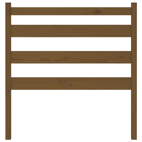 vidaXL Cabecero de cama madera maciza de pino marrón miel 81x4x100 cm