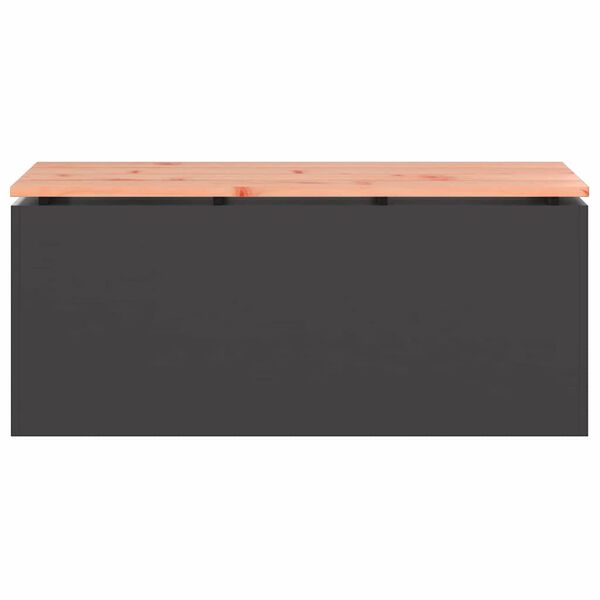 vidaXL Banco de jard&iacute;n Negro 100 x 40 x 43 cm Acero