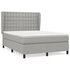 vidaXL Cama box spring con colch&oacute;n tela gris claro 140x190 cm