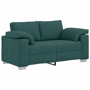vidaXL Sof&aacute; de dos plazas Verde oscuro 160 cm tela