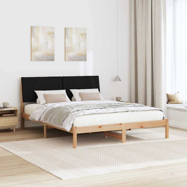 vidaXL Estructura de cama Marrón 150 x 200 cm Madera de pino macizo