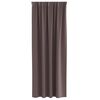 vidaXL Cortinas Opacas con Anillas 2 pcs Marr&oacute;n Oscuro 260 x 140 cm