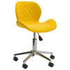 vidaXL Sillas de comedor giratorias 4 unidades terciopelo amarillo