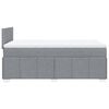vidaXL Cama box spring con colch&oacute;n tela gris claro 120x190 cm