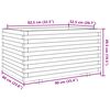 vidaXL Jardinera madera maciza de pino marr&oacute;n cera 90x60x49,5 cm