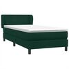 vidaXL Cama box spring con colch&oacute;n terciopelo verde oscuro 90x210 cm