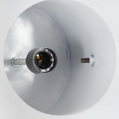 vidaXL Lámpara colgante industrial redonda mango 25 W blanco 32 cm E27
