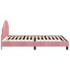 vidaXL Cama para niños con cabecero Rosa 90 x 190 cm Terciopelo