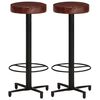 vidaXL Taburetes de barra de cocina 2 unidades cuero aut&eacute;ntico 76 cm