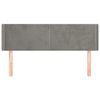 vidaXL Cabecero de terciopelo gris claro 147x16x78/88 cm