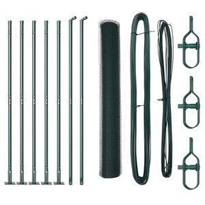 vidaXL Poste de Valla Verde