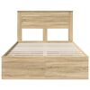 vidaXL Estructura de cama Roble Sonoma 120 x 200 cm Madera Ingenieril