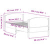 vidaXL Estructura de cama sin colch&oacute;n madera de pino marr&oacute;n 90x200 cm