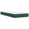 vidaXL Cama box spring con colch&oacute;n terciopelo verde oscuro 100x200 cm
